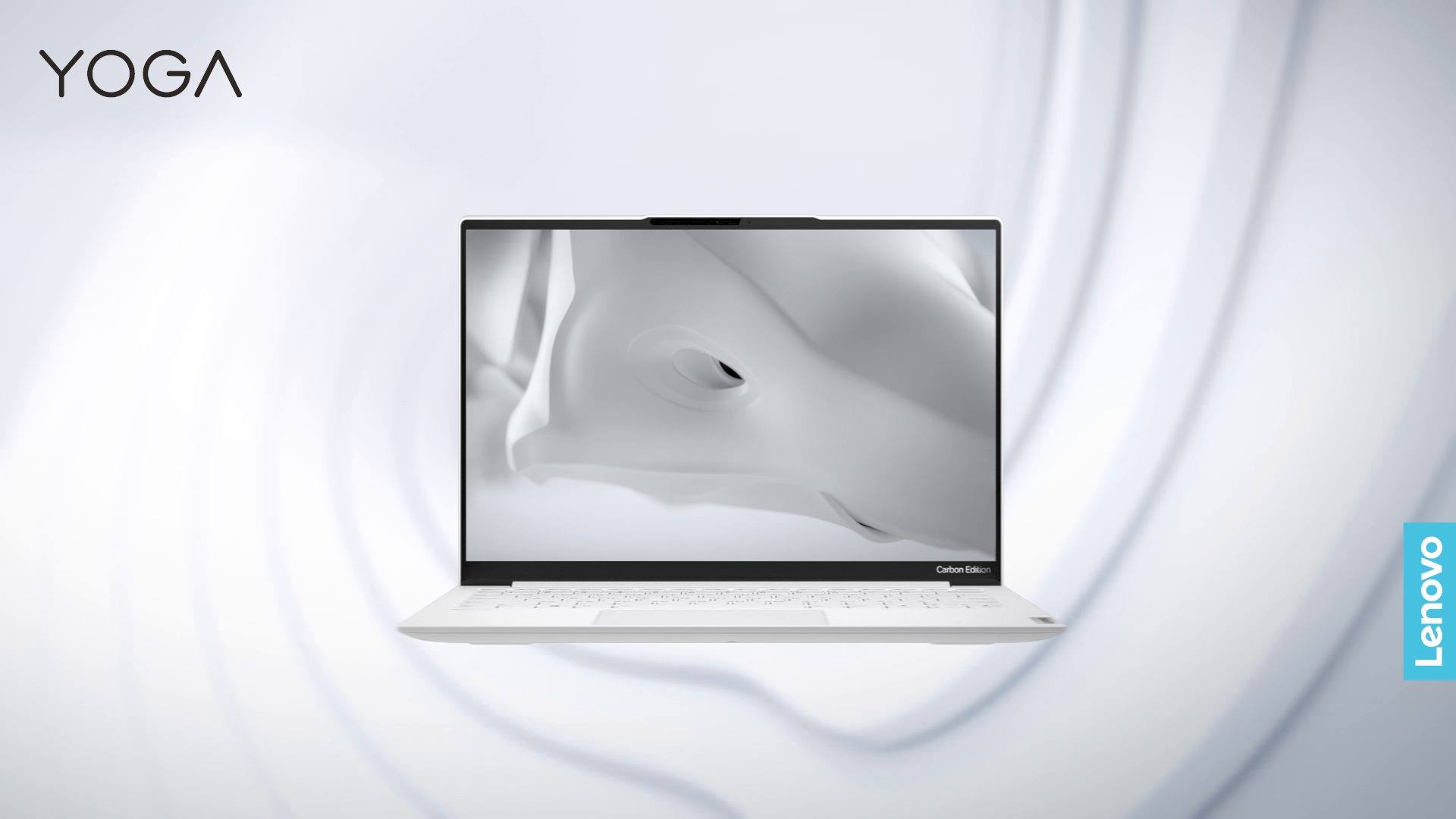 The Yoga Slim 7i Carbon elevates lightness with multiple layers of Carbon Fibre, making it unassumingly durable.