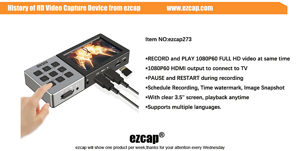 ezcap273 Portable HD Video Recorder