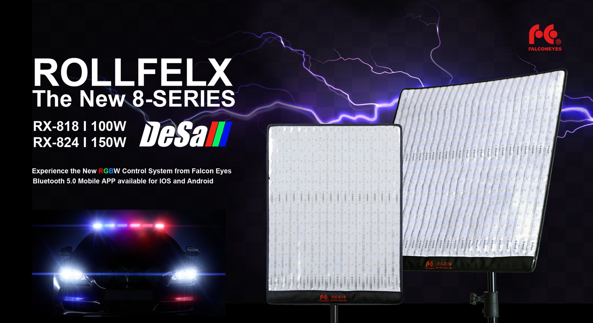The all new ROLLFLEX 8-series is developed with an advanced lighting control system that can create a wide range of lighting effects with the RGBW technology