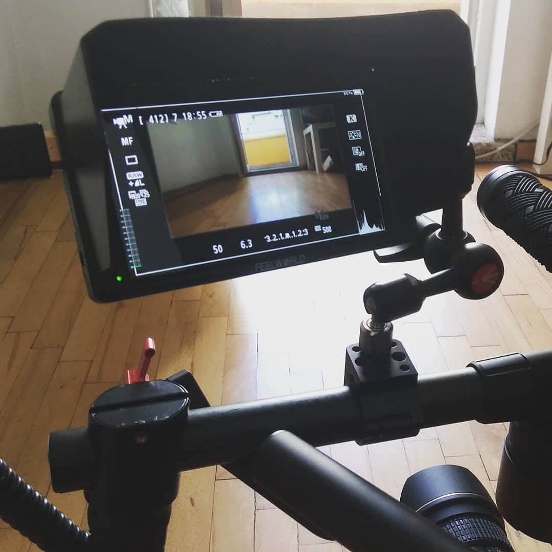 Love this setup: FEELWORLD F5 5 inch field monitor + DJI Ronin M + Canon 6D 