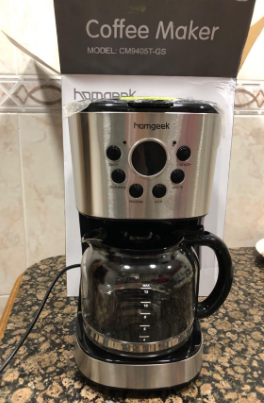 #Homgeek Coffee Maker has a 24-Hour programmable function. You can enjoy coffee at any time without waiting.
